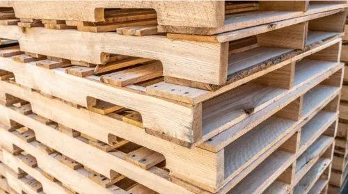 Stack of wooden pallets